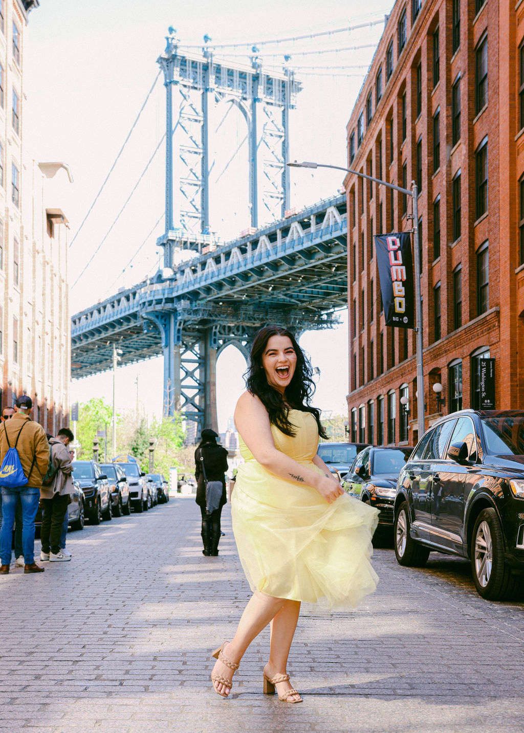 Bachelorette NYC Gossip Girl Photoshoot New York City DUMBO Bridge