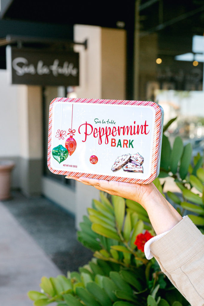 Sur La Table Peppermint Bark Holidays Carlsbad The Forum Shopping Center San Diego Retail Brand Product Photographer Social Media Content Creator Chelsea Loren