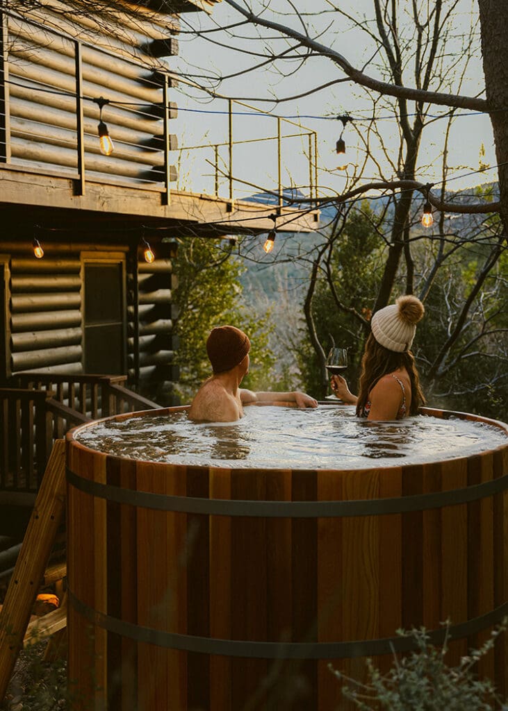 cedar hot tub julian san diego lifestyle airbnb photographer