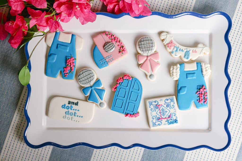 Mamma Mia Twin Baby Shower Custom Cookies