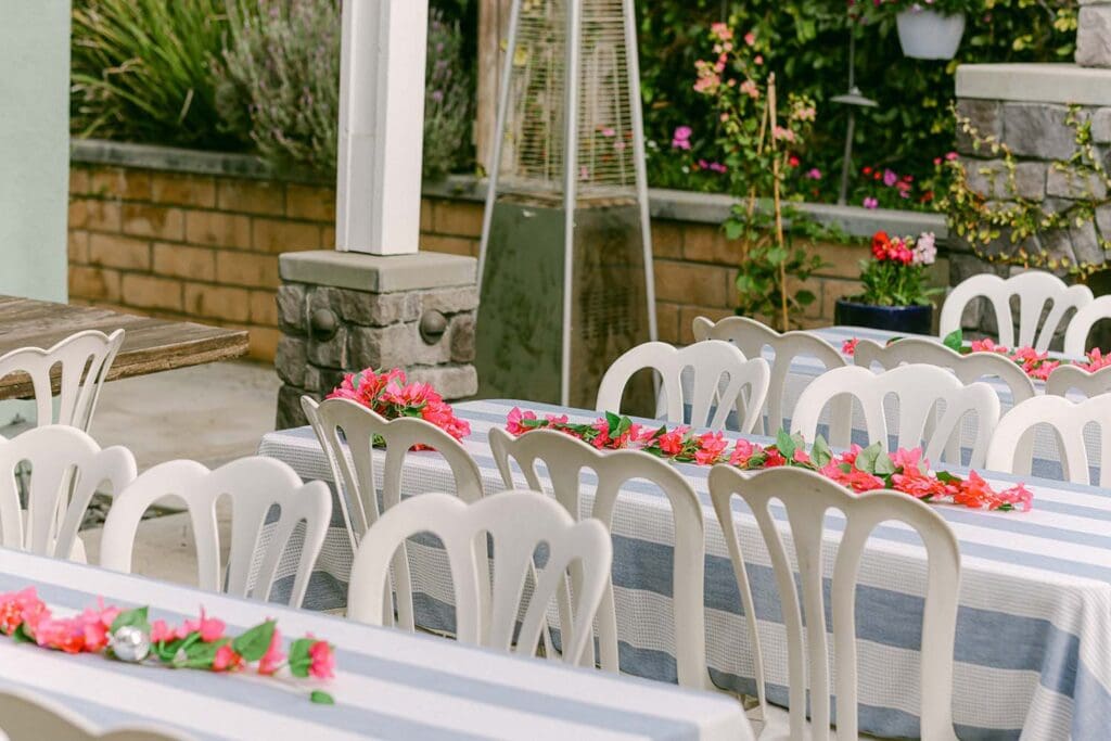 mamma mia baby shower table decor