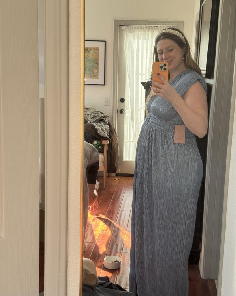 blue baby shower dress mamma mia