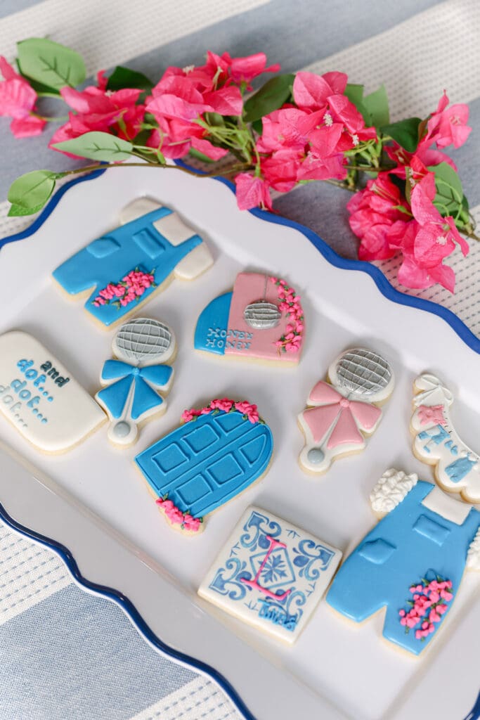 Mamma Mia Baby Shower Twins Custom Cookies