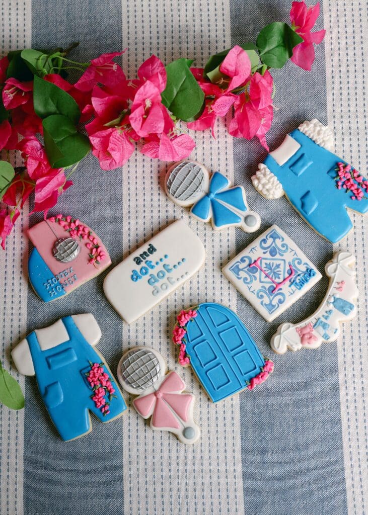 Mamma Mia Twin Baby Shower Custom Cookies