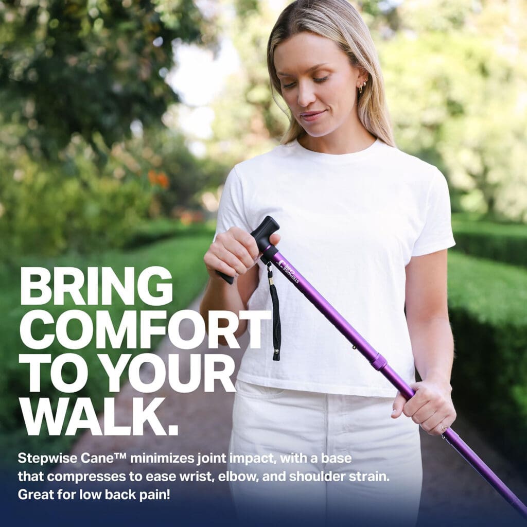 Stepwise Cane Commercial Lifestyle Product Photography for Medical Brand. Walking cane photography. Brand lifestyle photographer San Diego Southern California Balboa Park