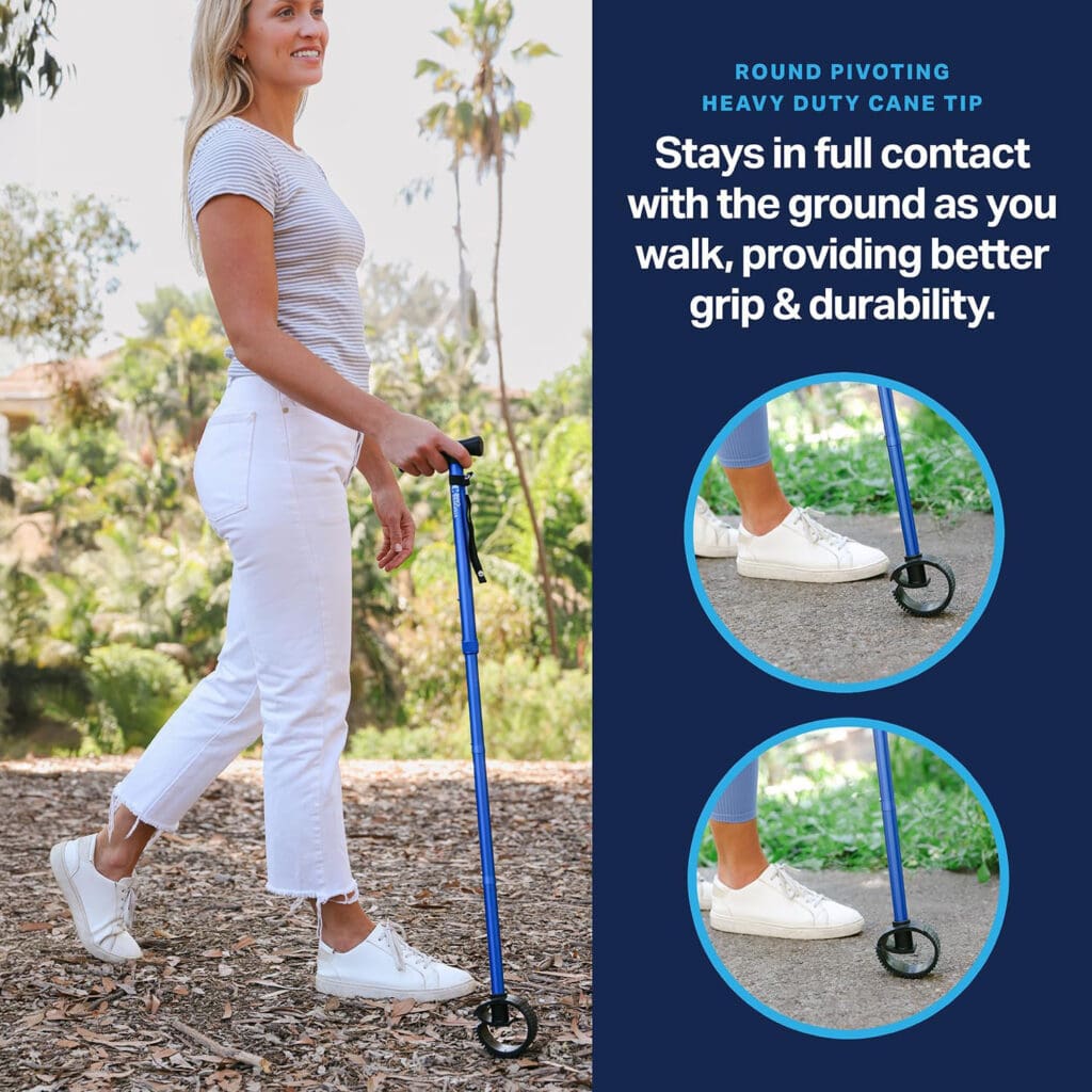 Stepwise Cane Commercial Lifestyle Product Photography for Medical Brand. Walking cane photography. Brand lifestyle photographer San Diego Southern California Balboa Park