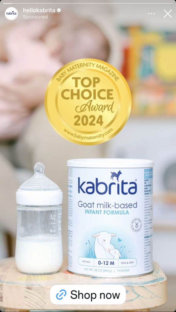 kabrita formula graphics