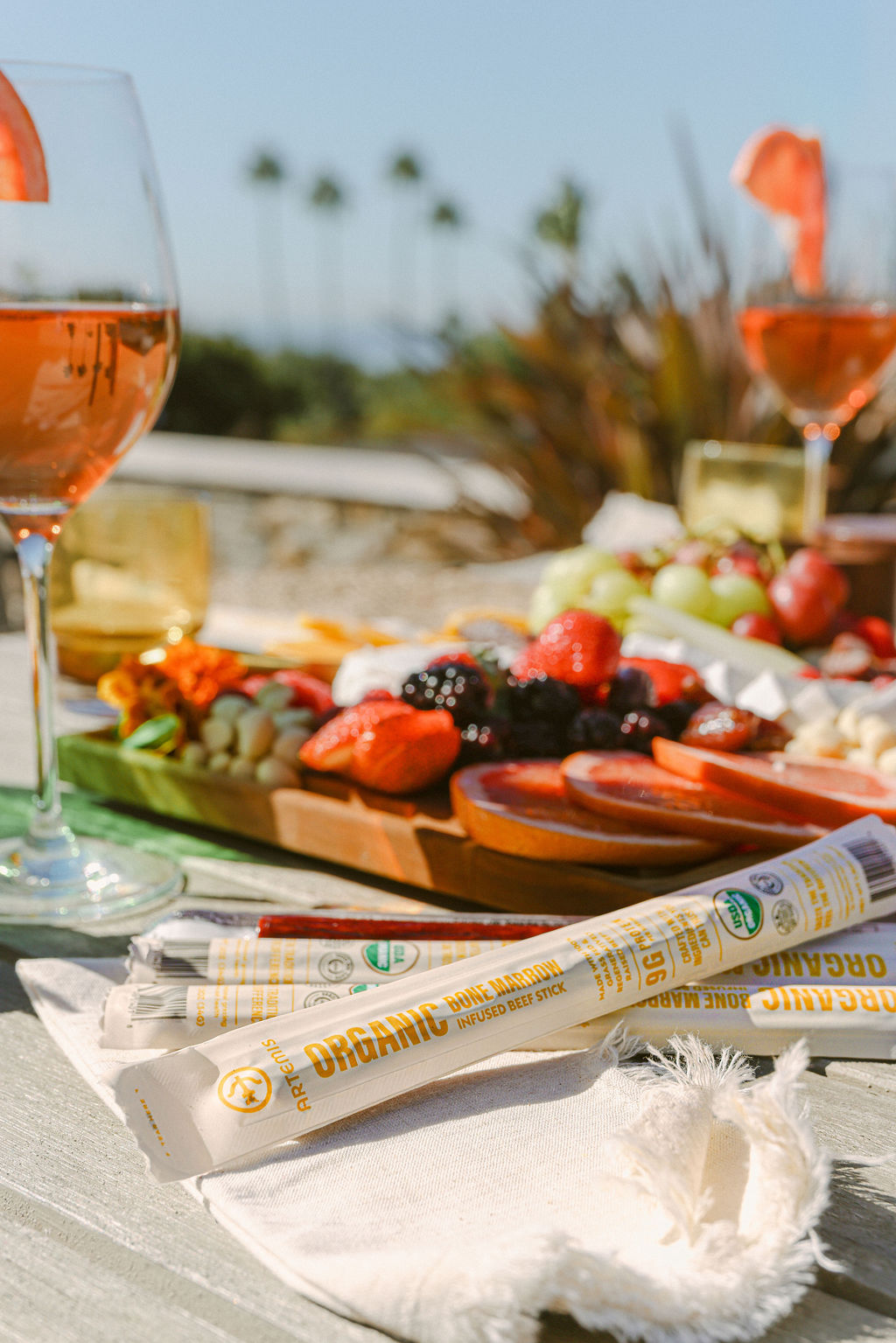 styled dinner party table with charcuterie spread for CPG lifestyle brand photography production