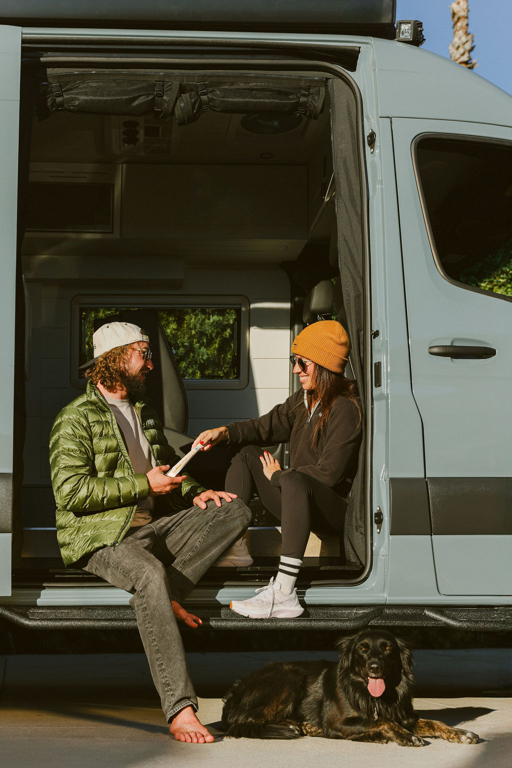 lifestyle brand photographer capturing adventure van life scene during multi-day CPG food brand photography production in San Diego
