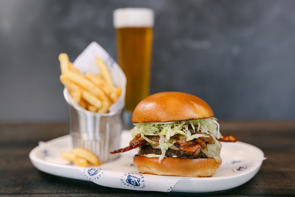 Bright styled chicken pesto panini for California café menu food photography at luxury resort