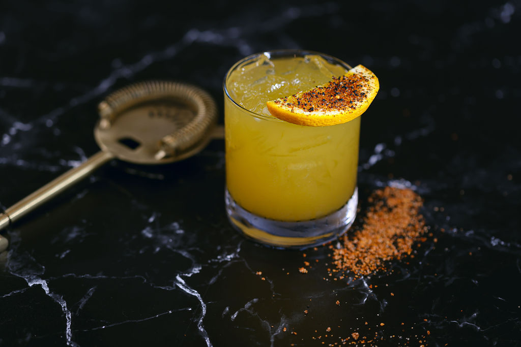 Fresh lemonade cocktail styled photography for coastal California hotel restaurant by Chelsea Loren