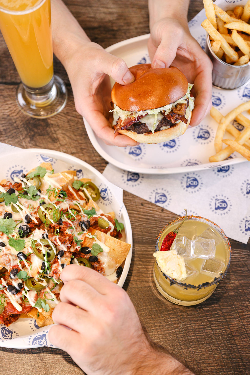 Styled TJ dog with pico de gallo and guacamole for hotel poolside grill menu food photography